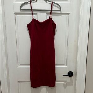 Forever 21 Burgundy Spaghetti Strap Mini Dress